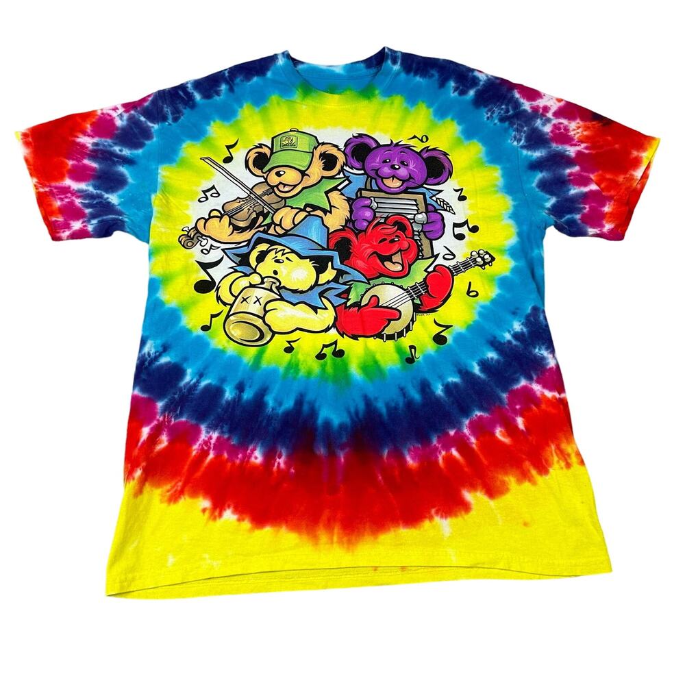 Liquid Blue Grateful Dead Big River Jamboree T-Shirt Large Tie Dye Dancing Bears